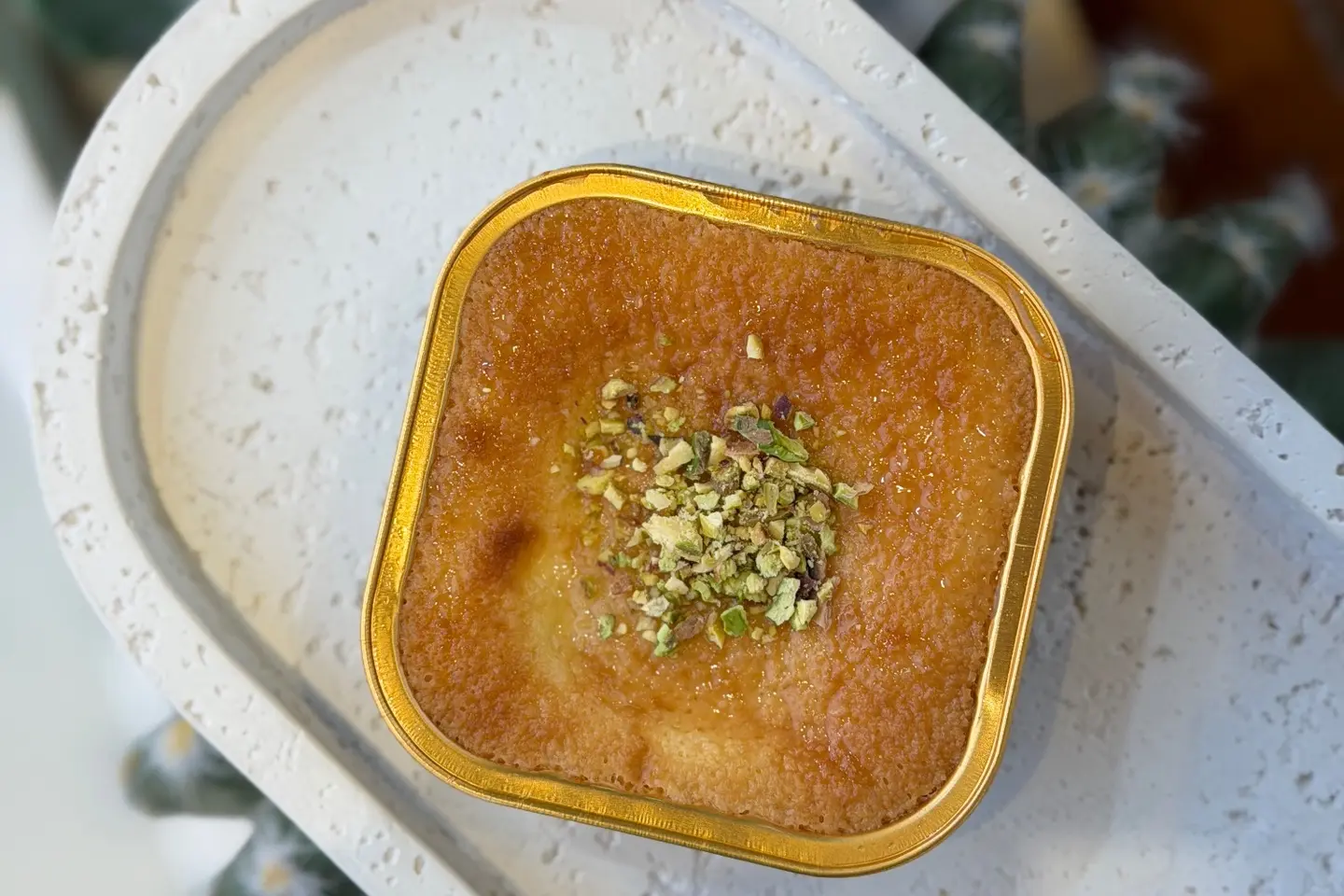 بسبوسة بالقشطة الطازجة - بسبوسة حجم كبير