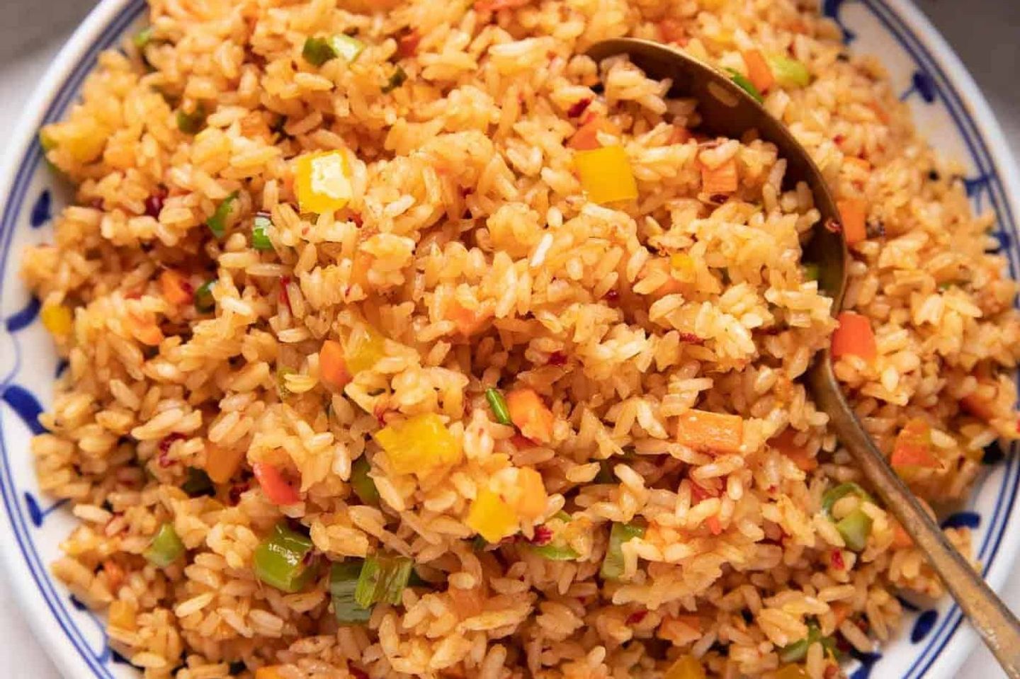 Chilly Garlic Fried Rice Prawns
