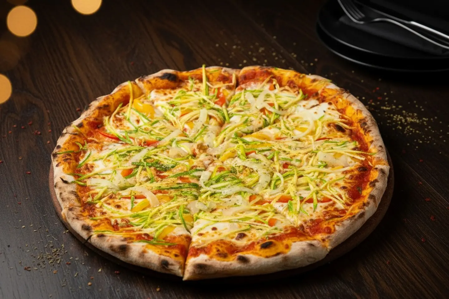 بيتزا خضروات - وسط