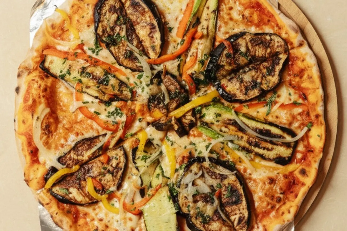 بيتزا خضروات مشوي - وسط