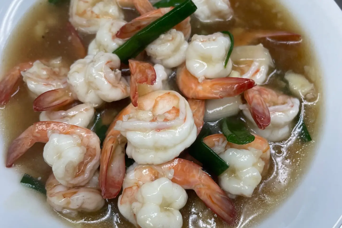 Pad Gra Prao Goong Or Pla Muek