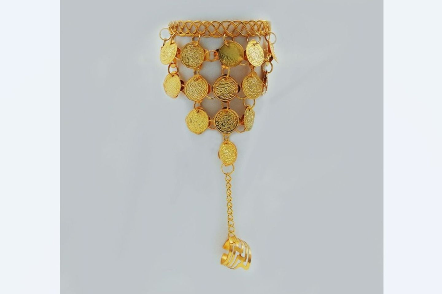 Palm Bracelet With Gold Ring