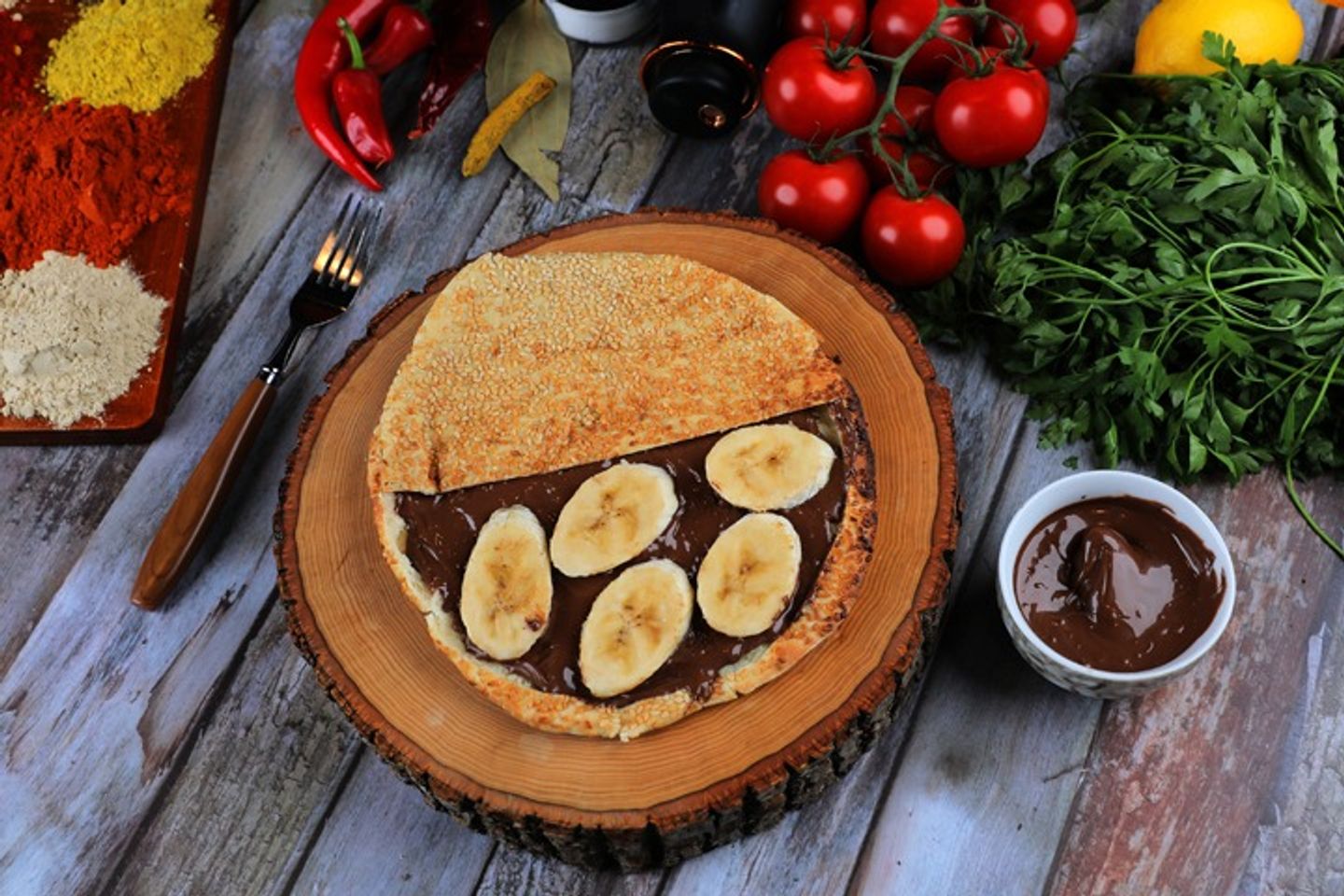 كعك موز ونوتيلا