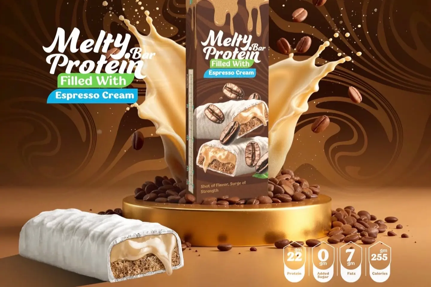 زيرو ميلتي بروتين بار كريمة الاسبرسو