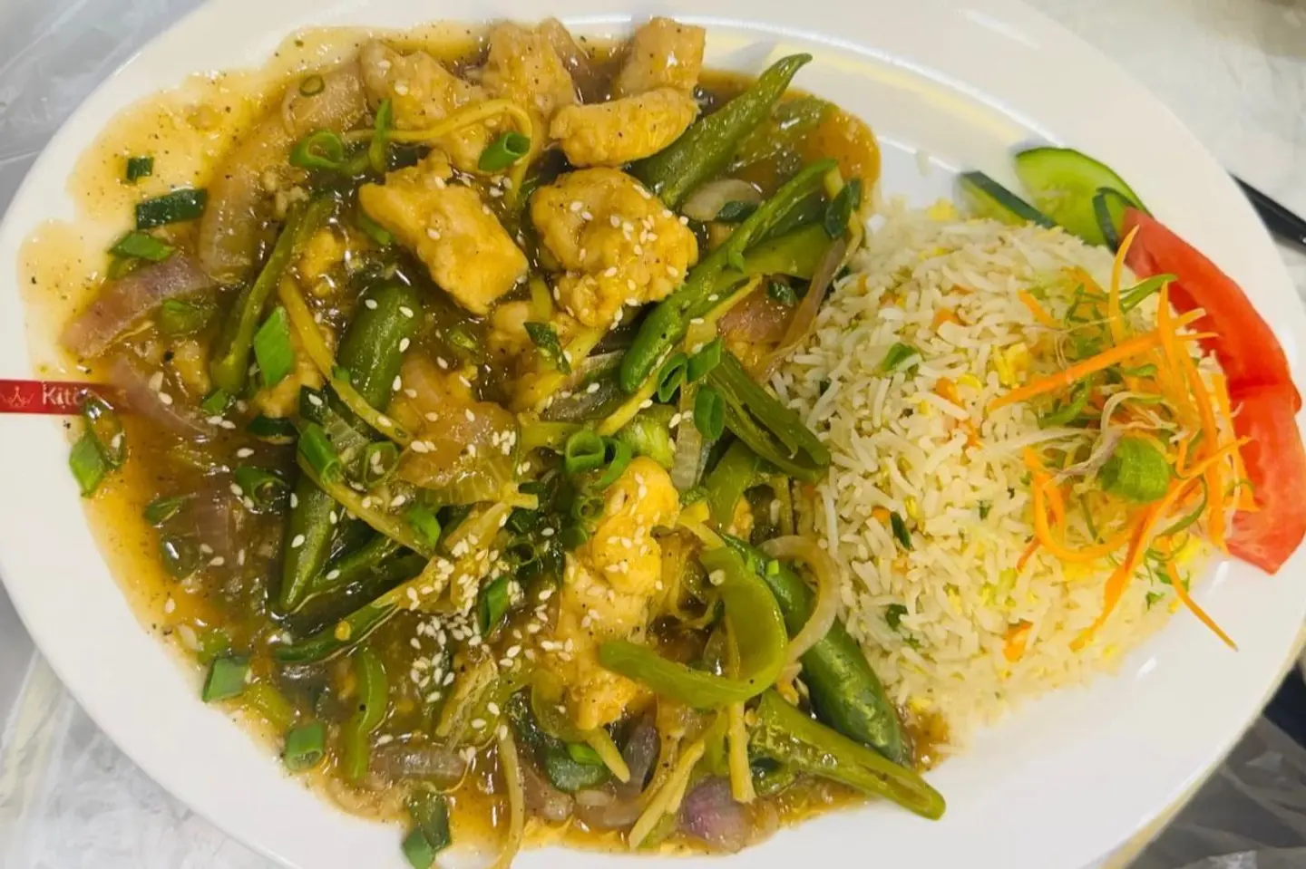 Chicken Chilli With Fried Rice