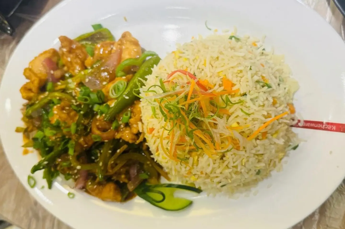 Chicken Chilli Dry With Fried Rice