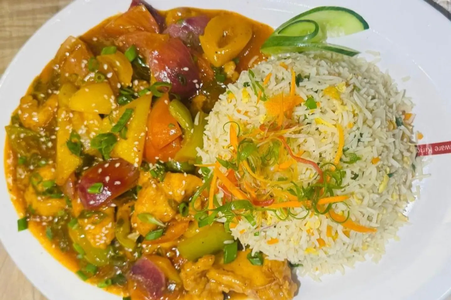 Chicken Shashlik With Fried Rice