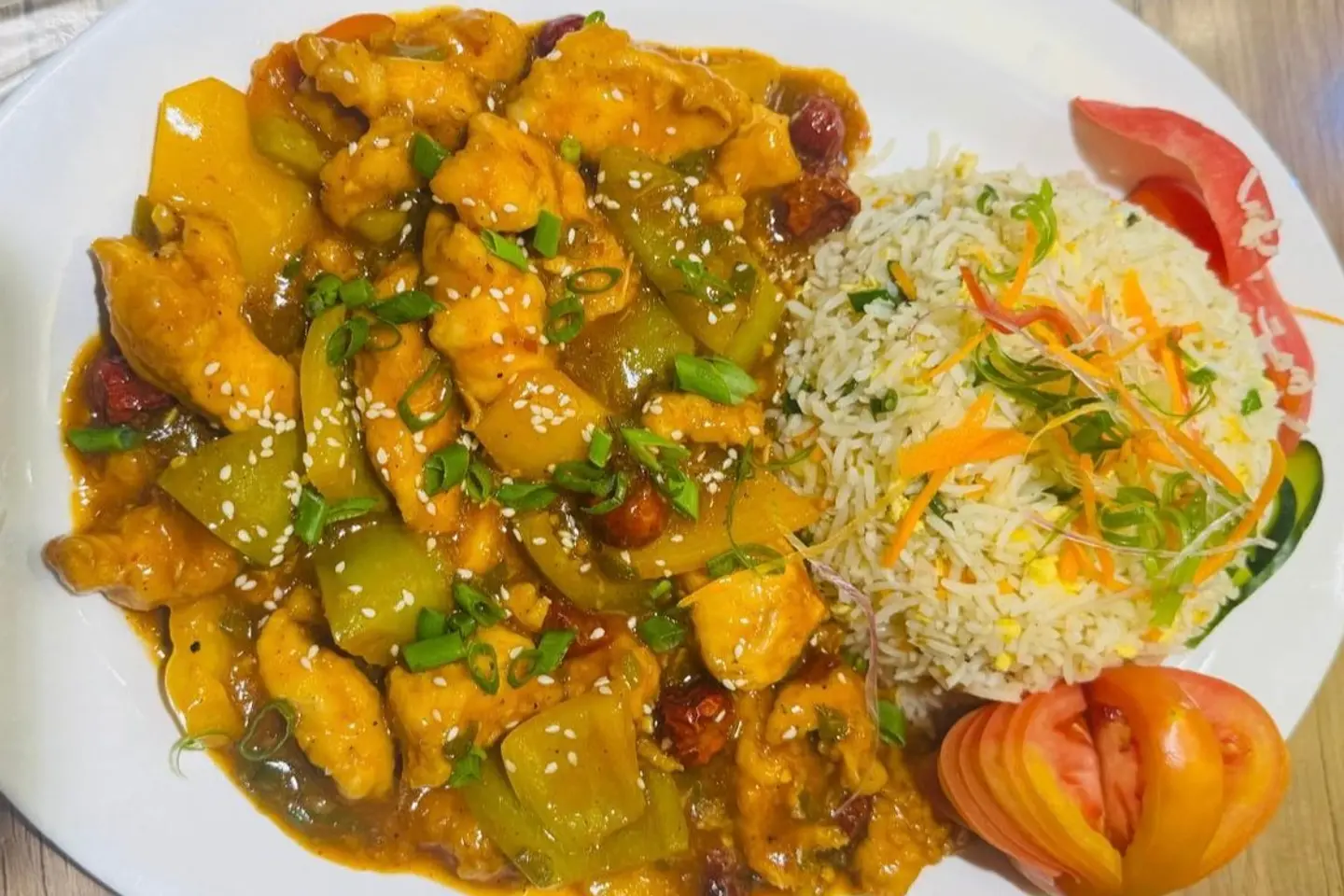 Chicken Manchurian With Fried Rice