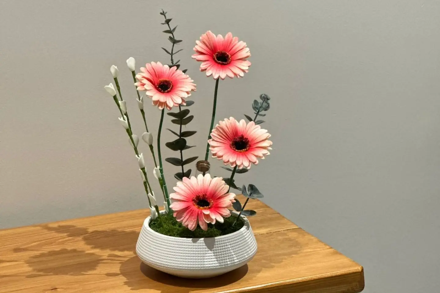 فازة ورد صناعي جربيرا