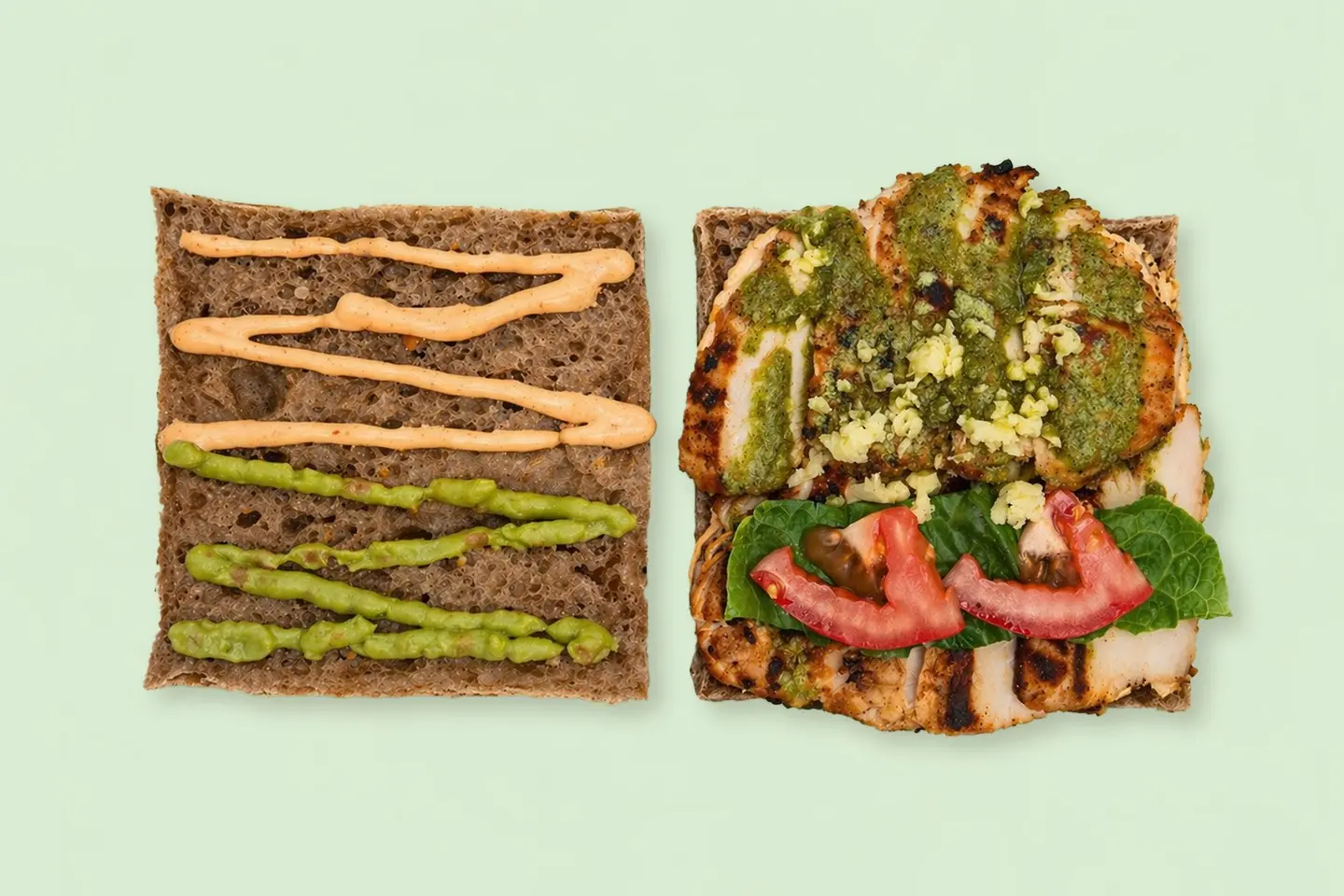 ساندويتش بيستو دجاج مشوي