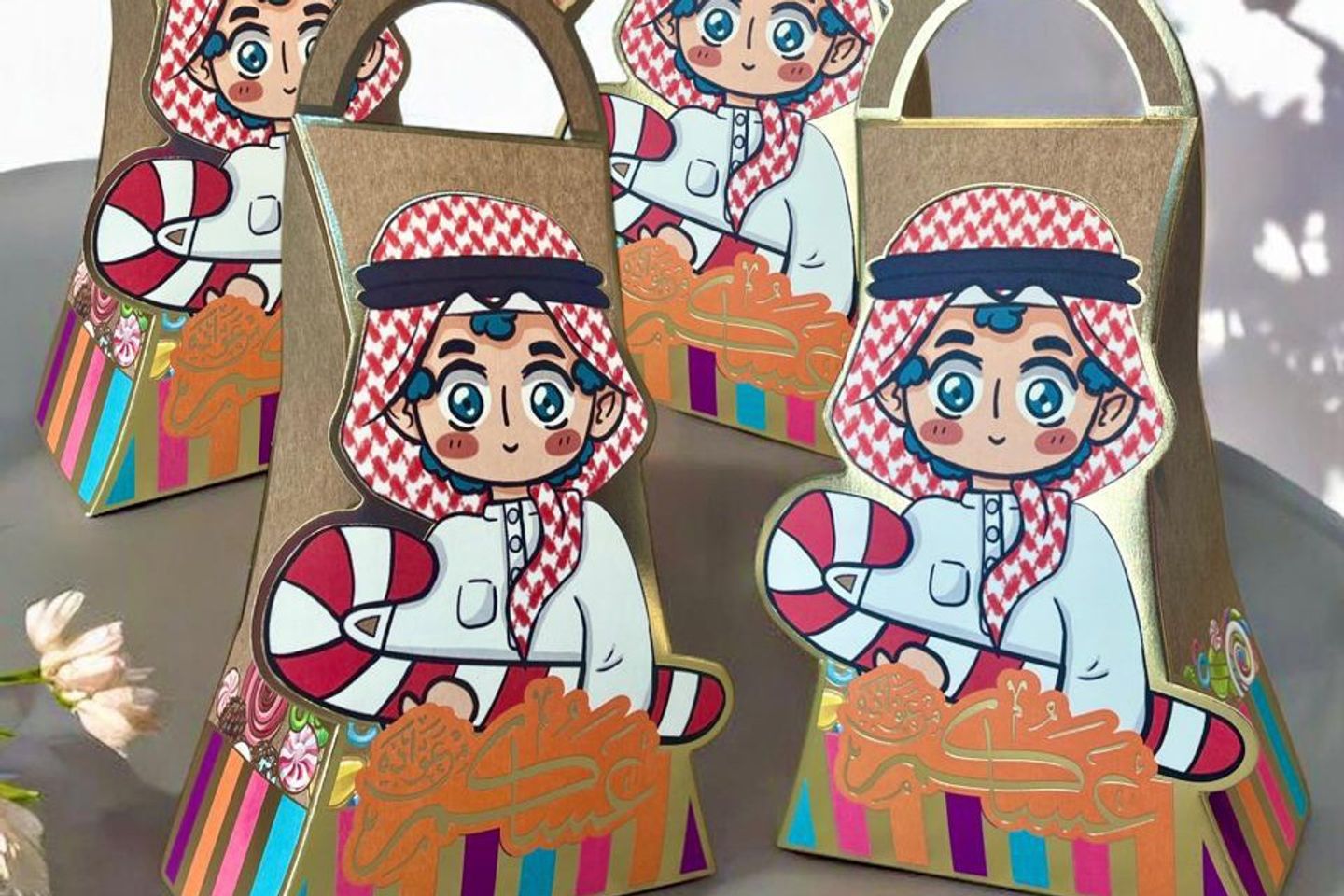 علب توزيعات عيد سعيد -٧