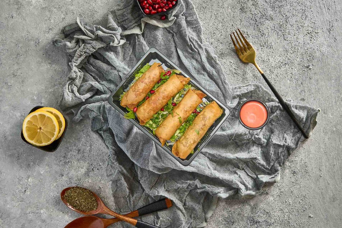 Tandoori Shawarma Roll With Cheese Spicy