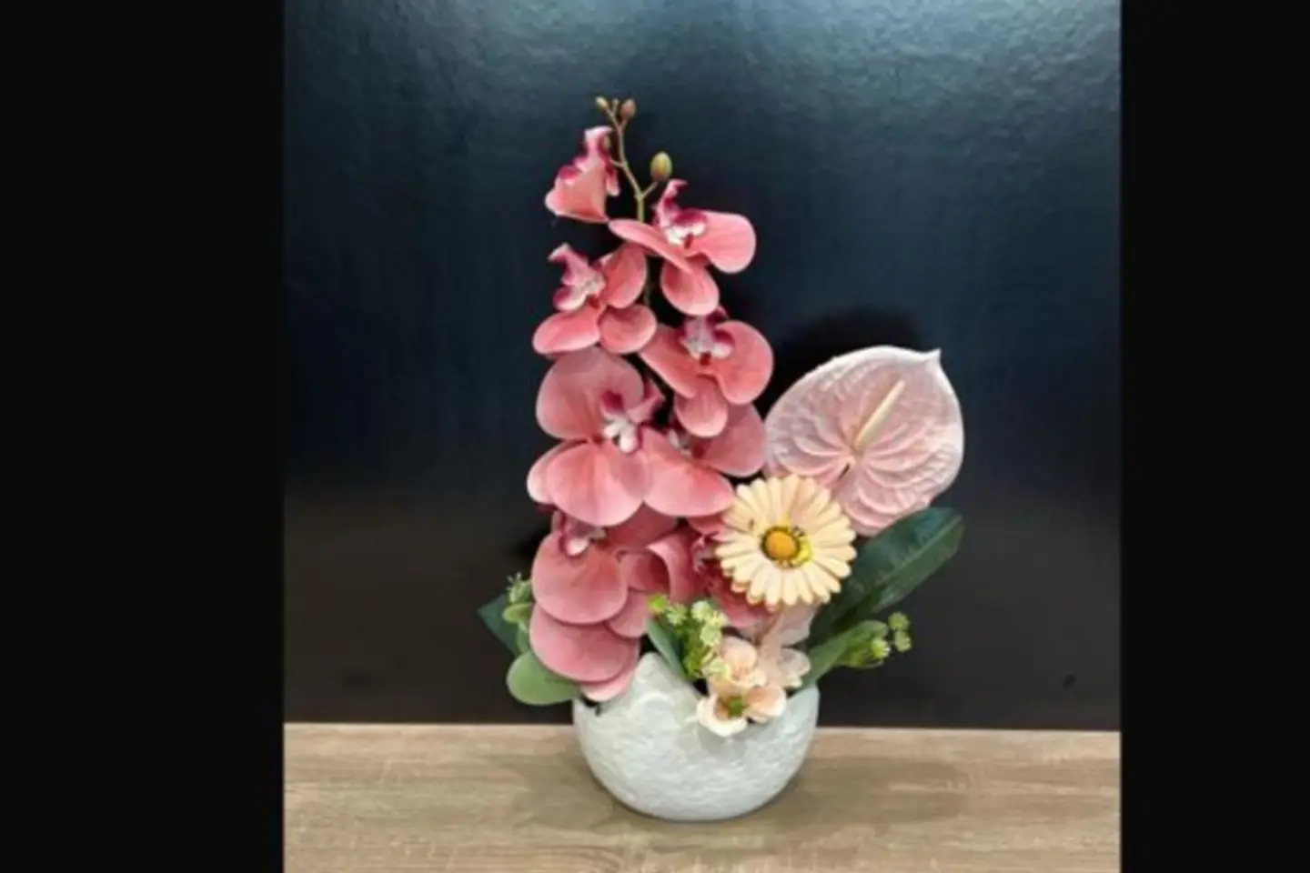 Stone Vase   Fleshy Orchid