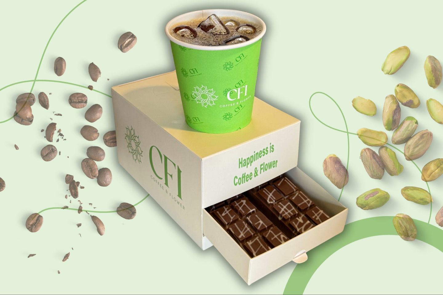 Two Pieces Of Dubai Chocolate And Coffee Day Free