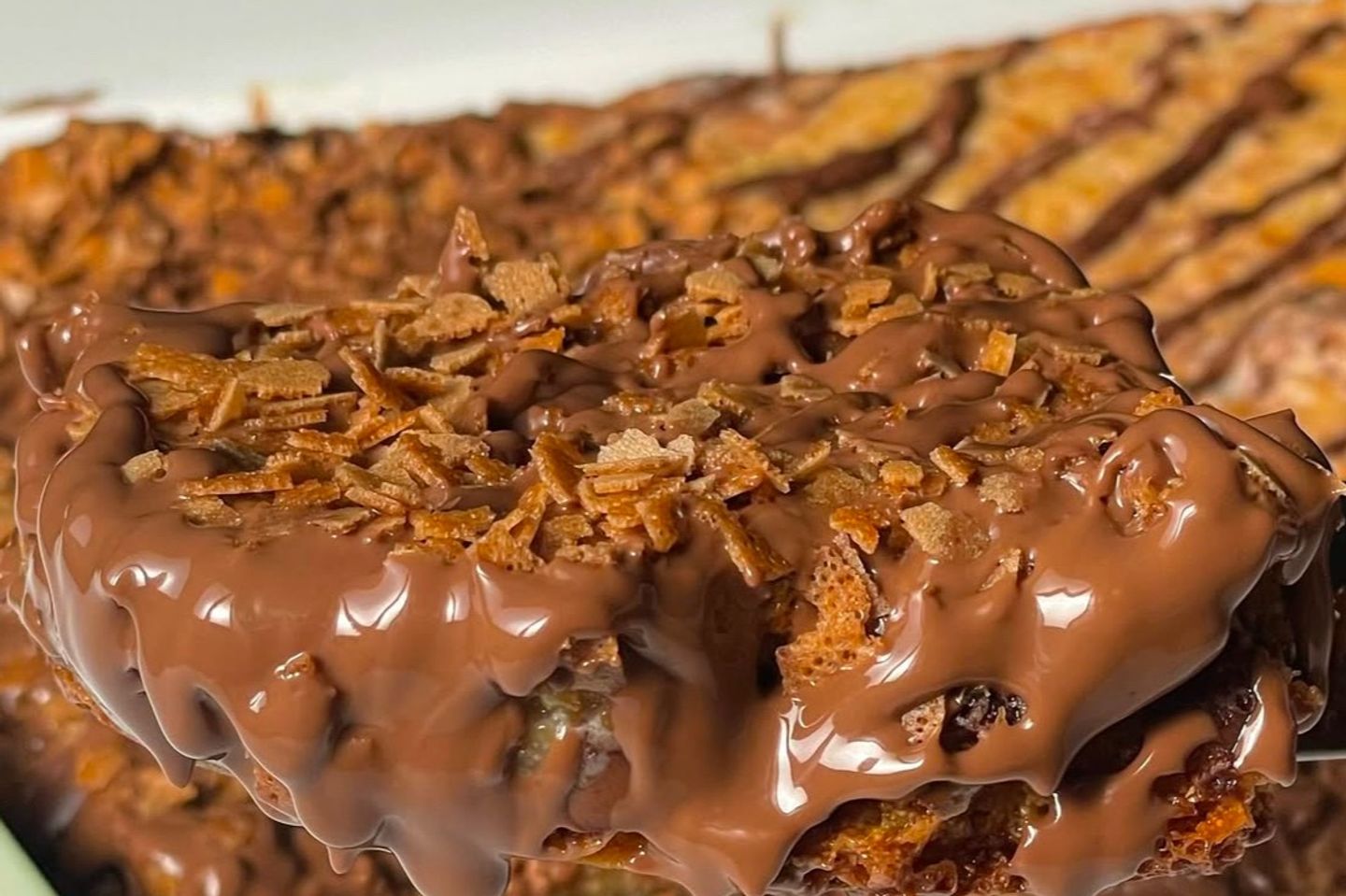 Small Basbousa With Chocolate