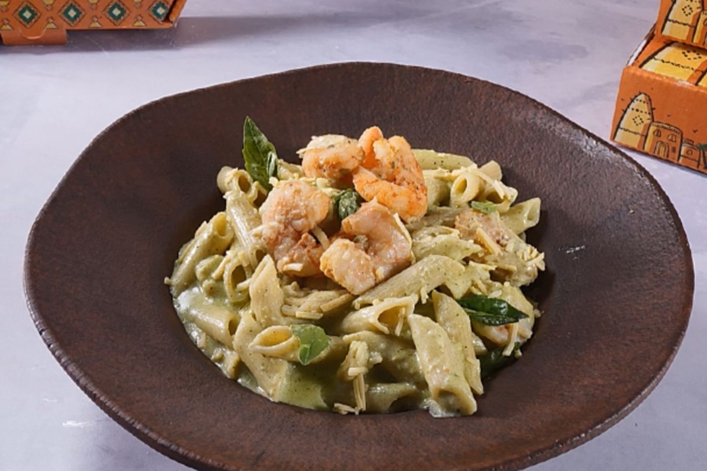 Shrimp Pesto Pasta