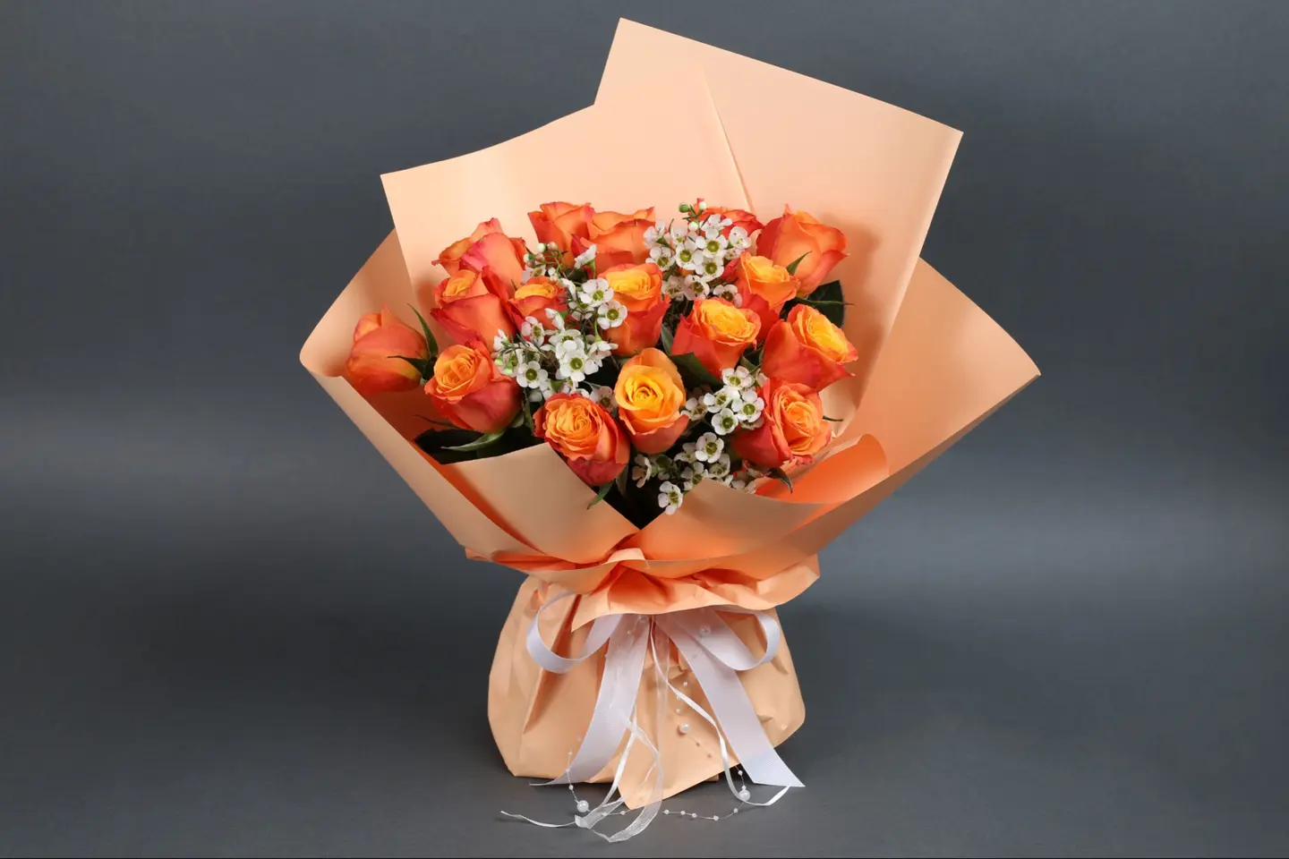 باقة الورد البرتقاليه