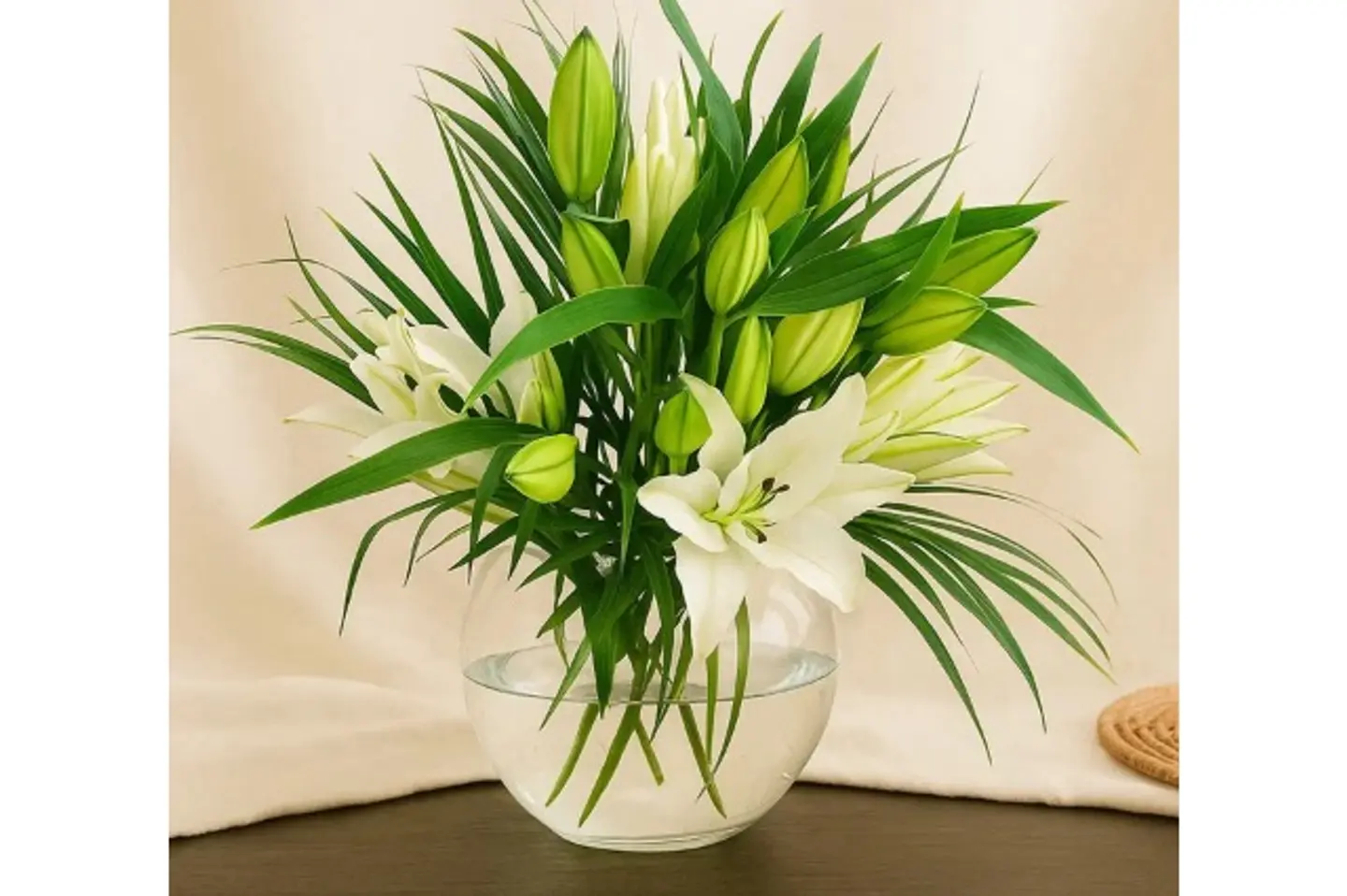 Beautiful White Lilies Vase