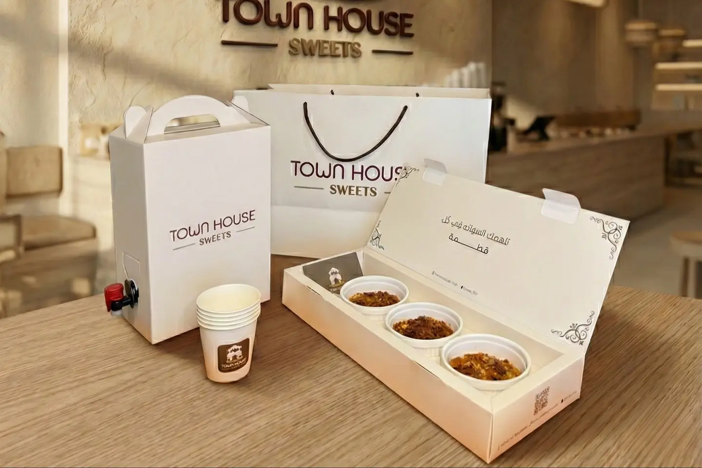 Basbousa Box With Coffee