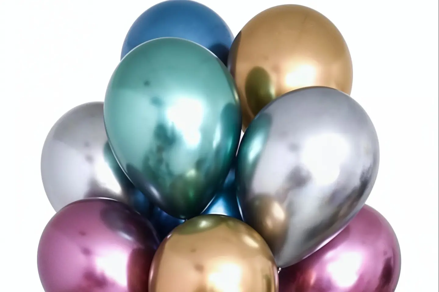 Colorful Chrome Helium Balloon Bouquet