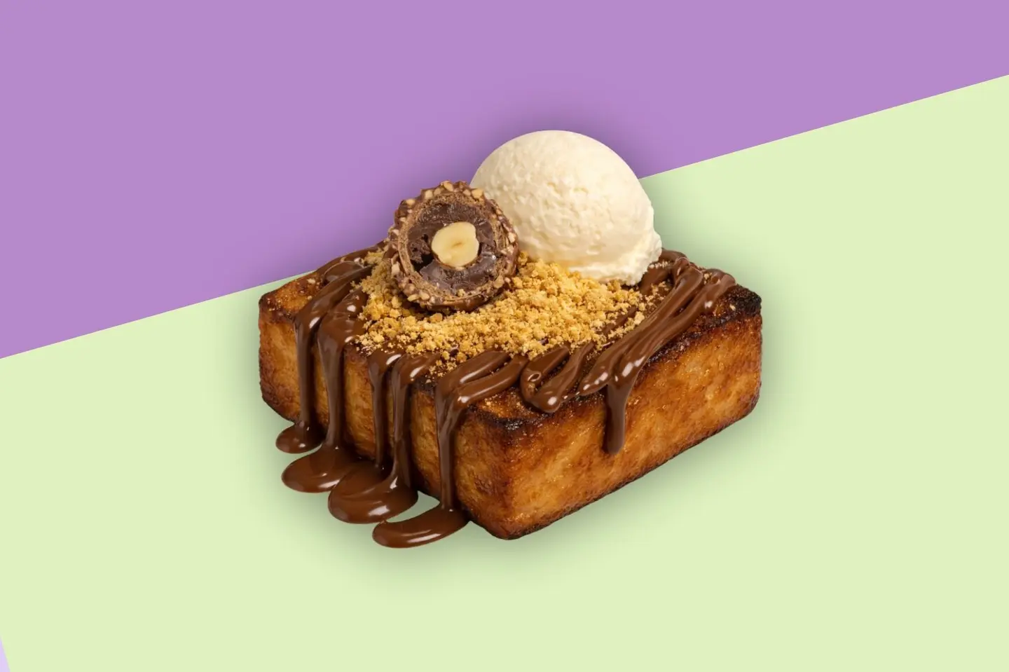 فرنش توست بالشوكولاتة والبندق