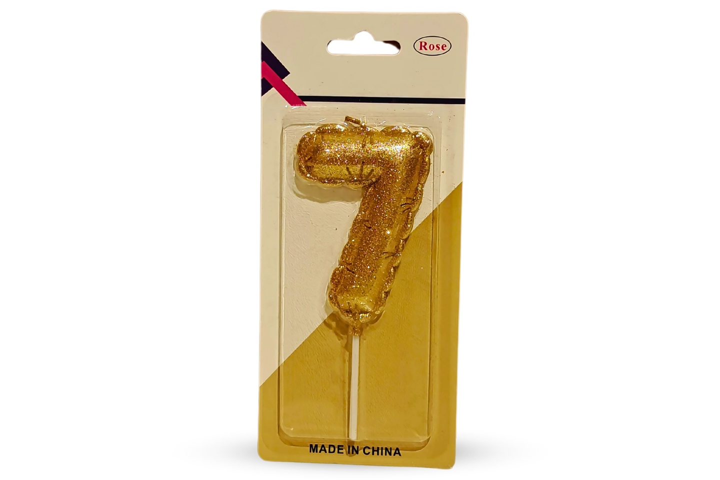 تغريسة بالون كيك رقم سبعه ذهبية