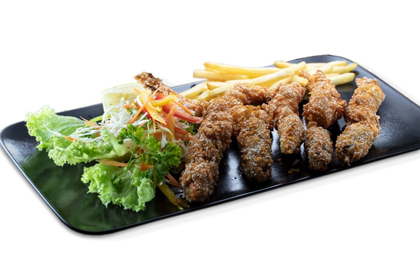 Sesame Fried Tiger Prawns