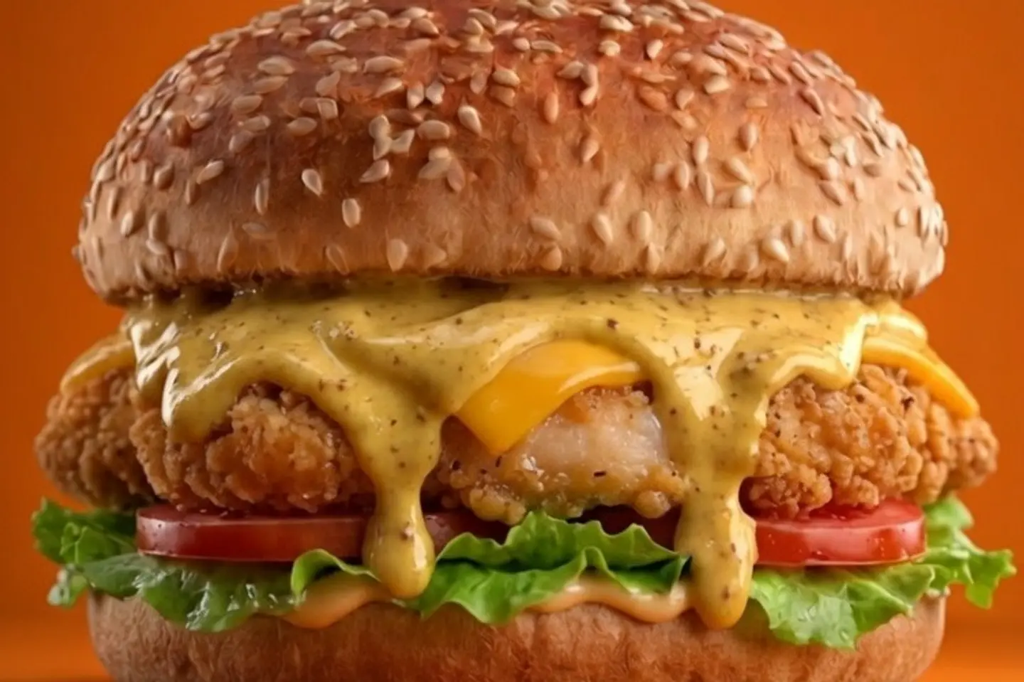 Chicken Burger With Honey And Mustard