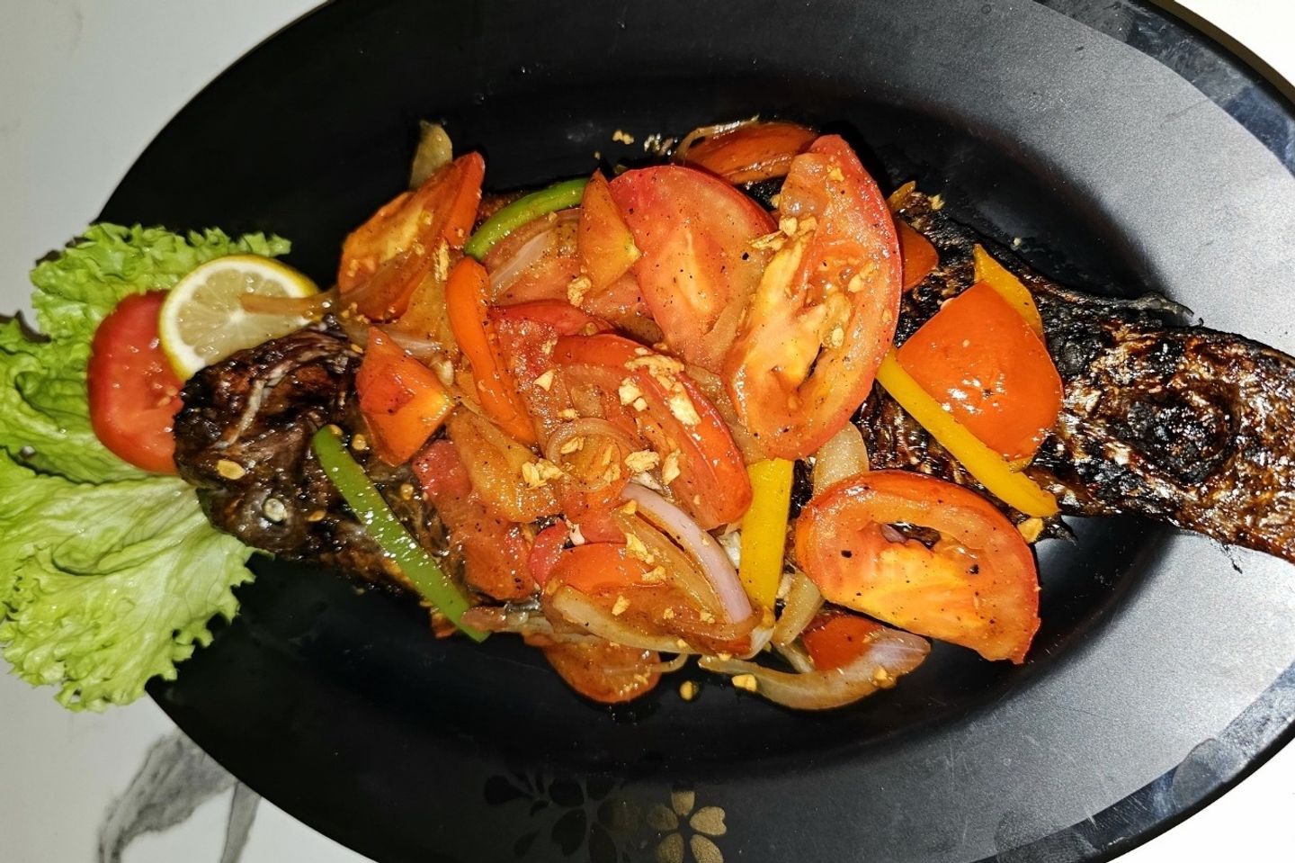 بلطي مشوي مع أرز