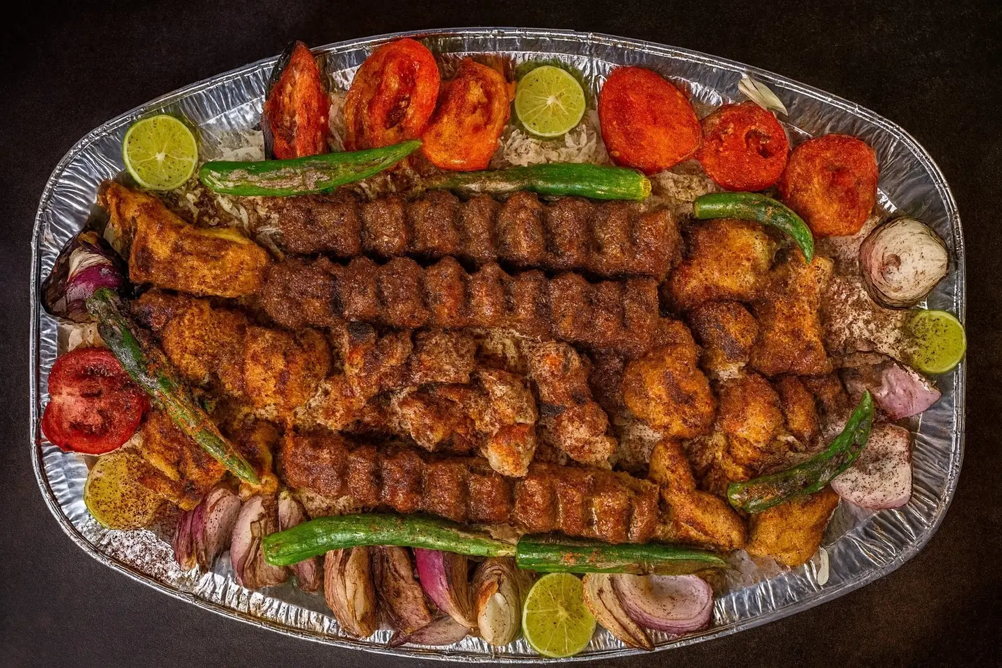 12 Mixed Grill Skewers With Rice