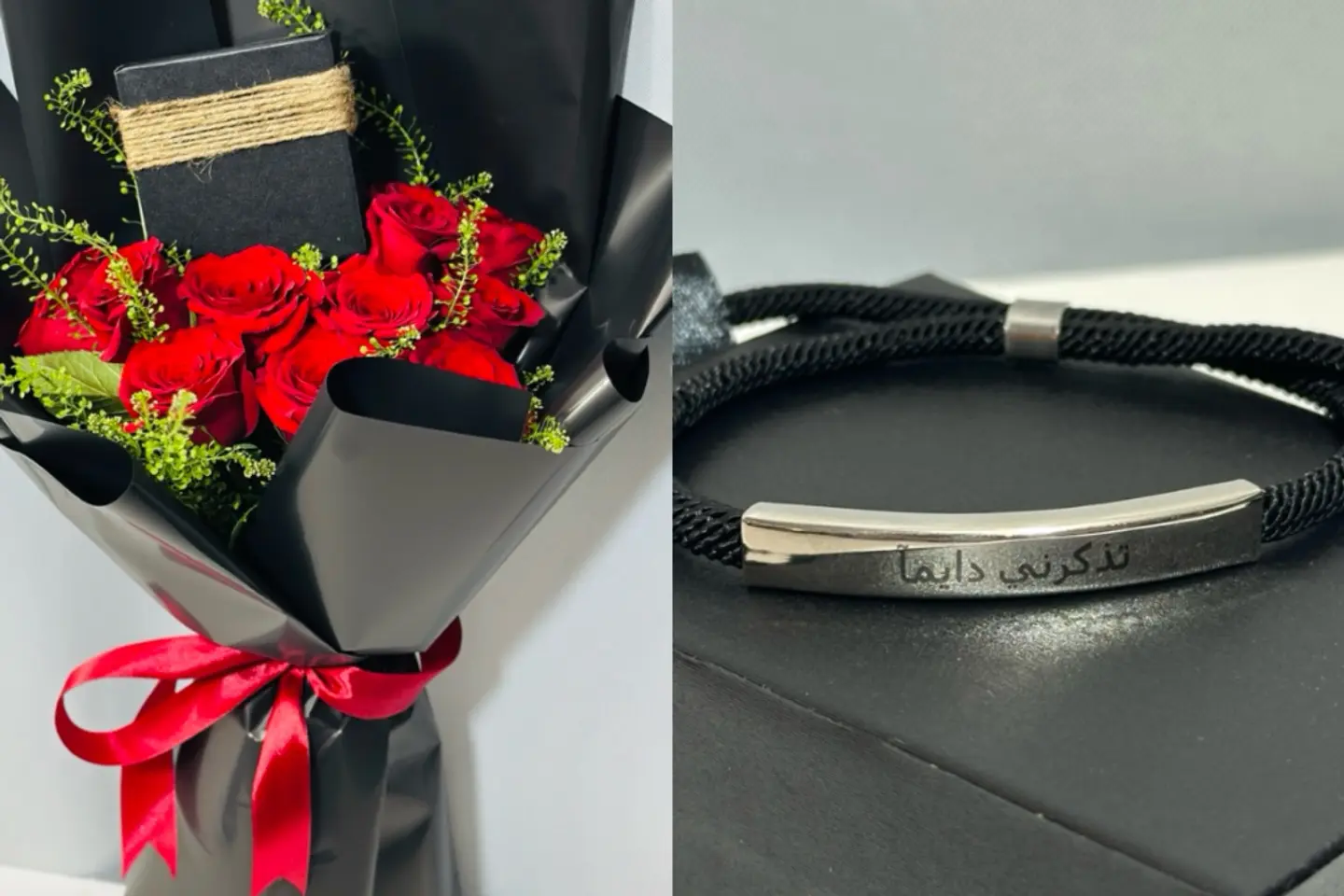 اسوارة رجالية مع ورد