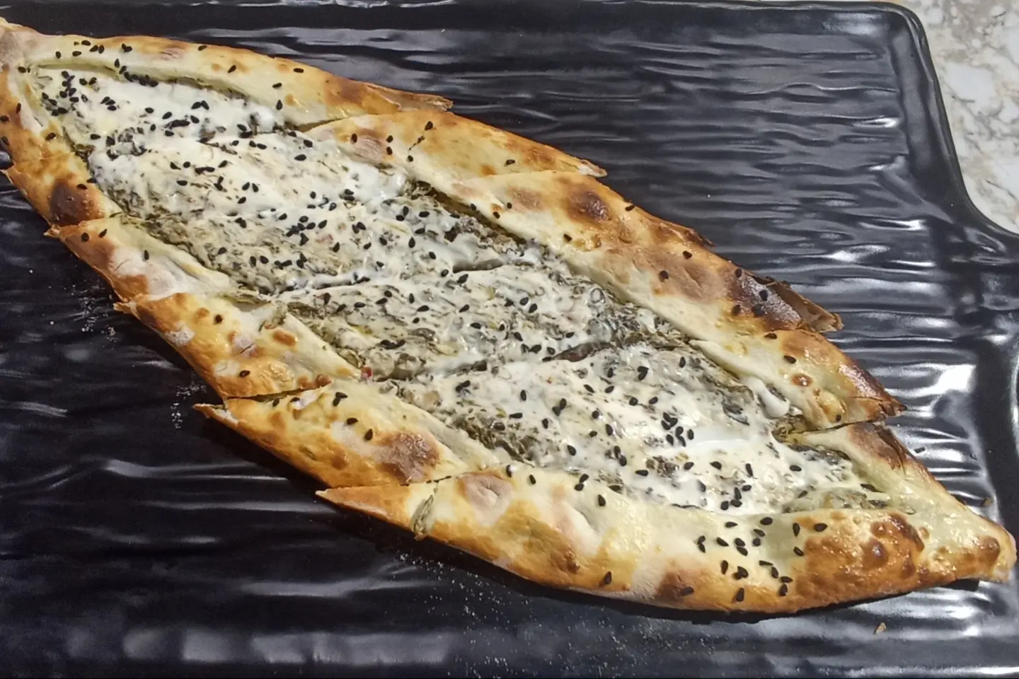 سبانخ مع لبنه