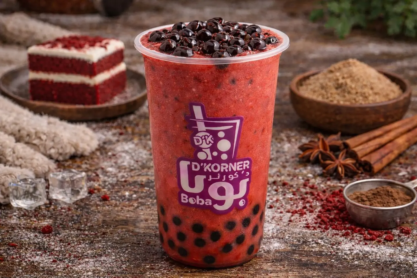 Red Velvet Milktea Boba Large 700ml