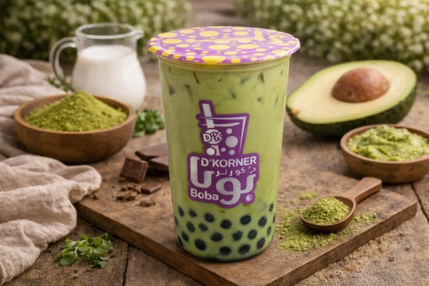 Matcha Avocado Milktea Large 700ml
