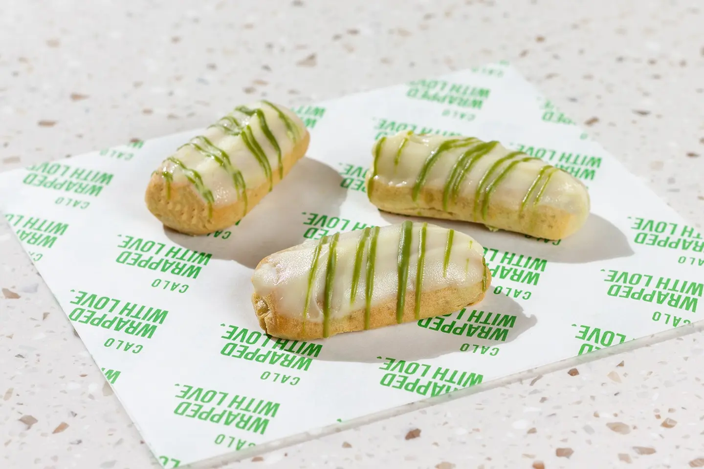 Matcha White Chocolate Eclairs