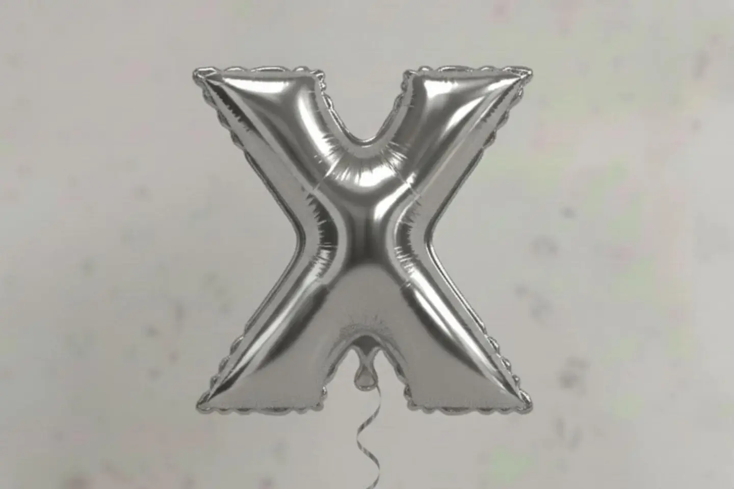 بالون حرف اكس بالانجليزية