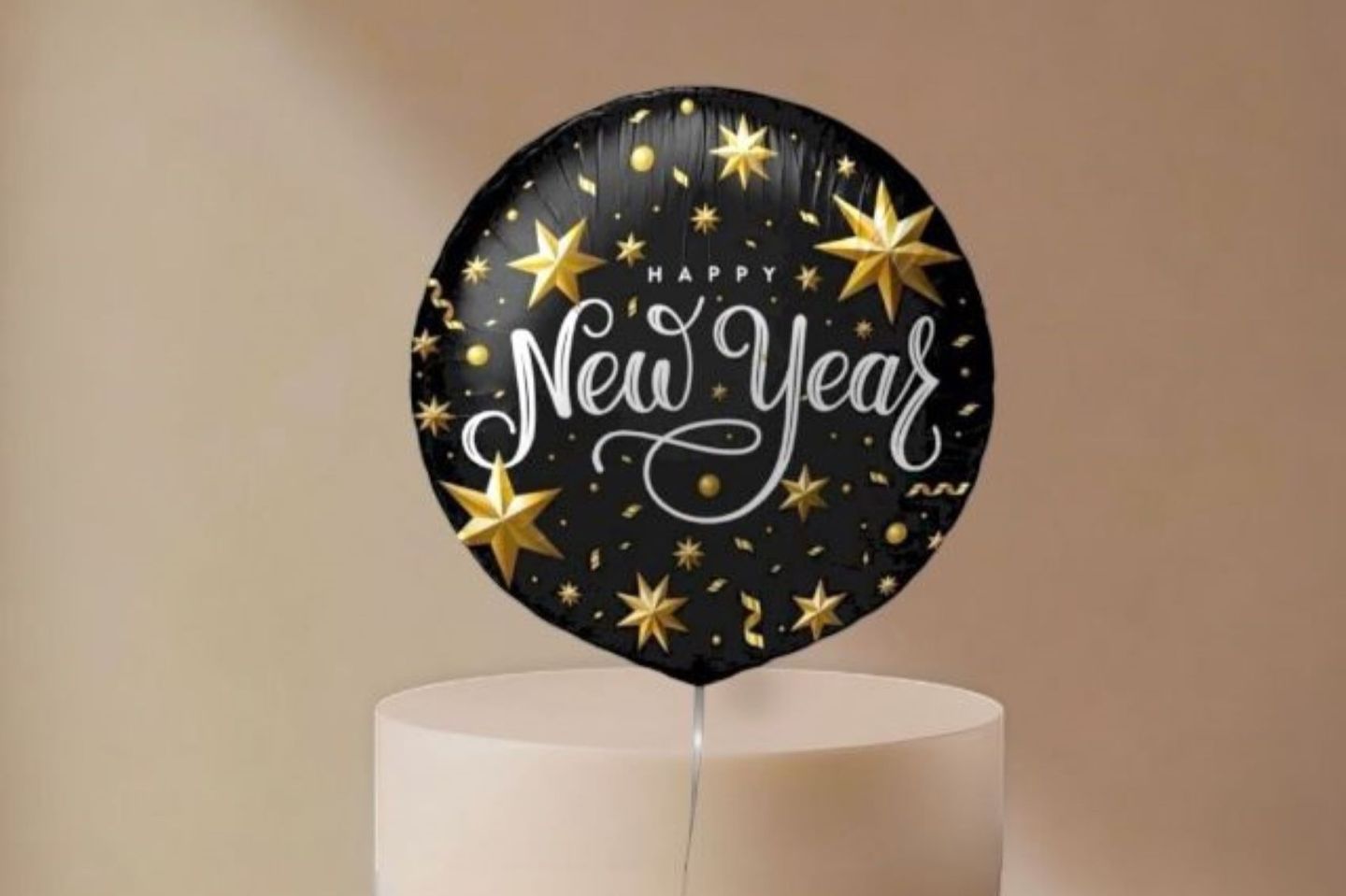 Black New Year Balloon