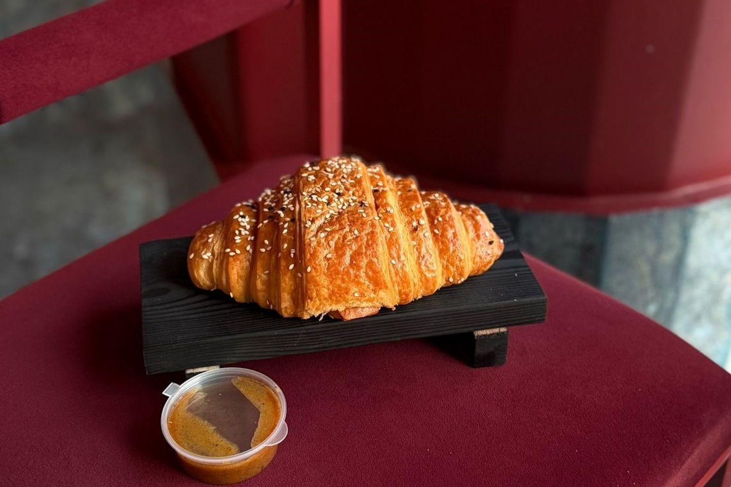 Cheese Croissant With Honey