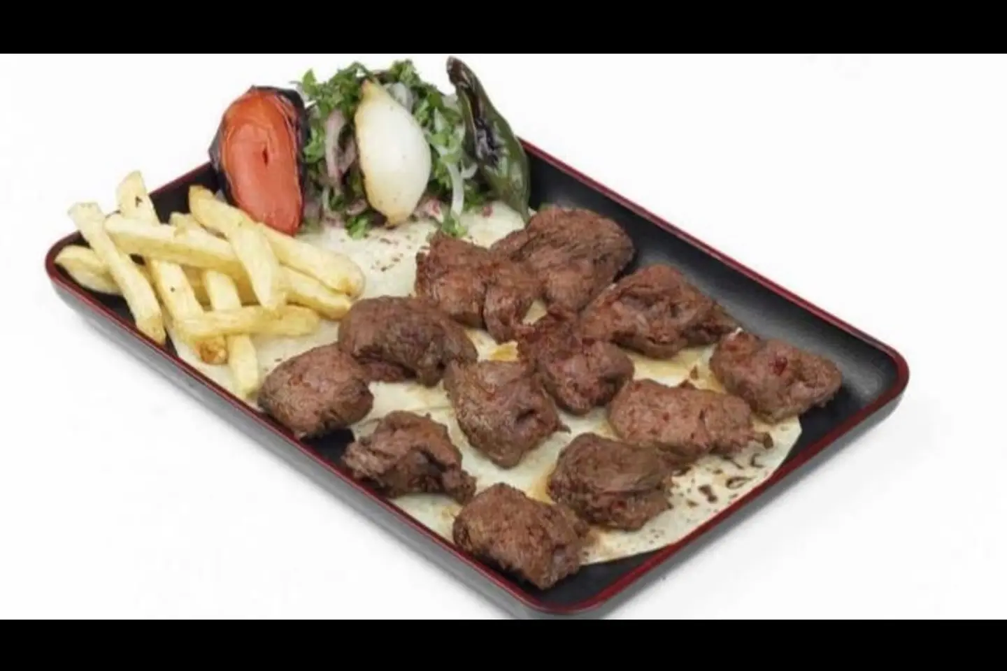 صحن اوصال لحم اربع اسياخ