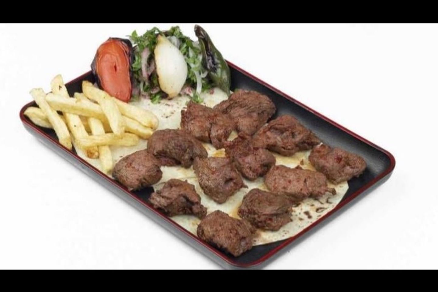 Plate Of Meat Awsal Four Skewers