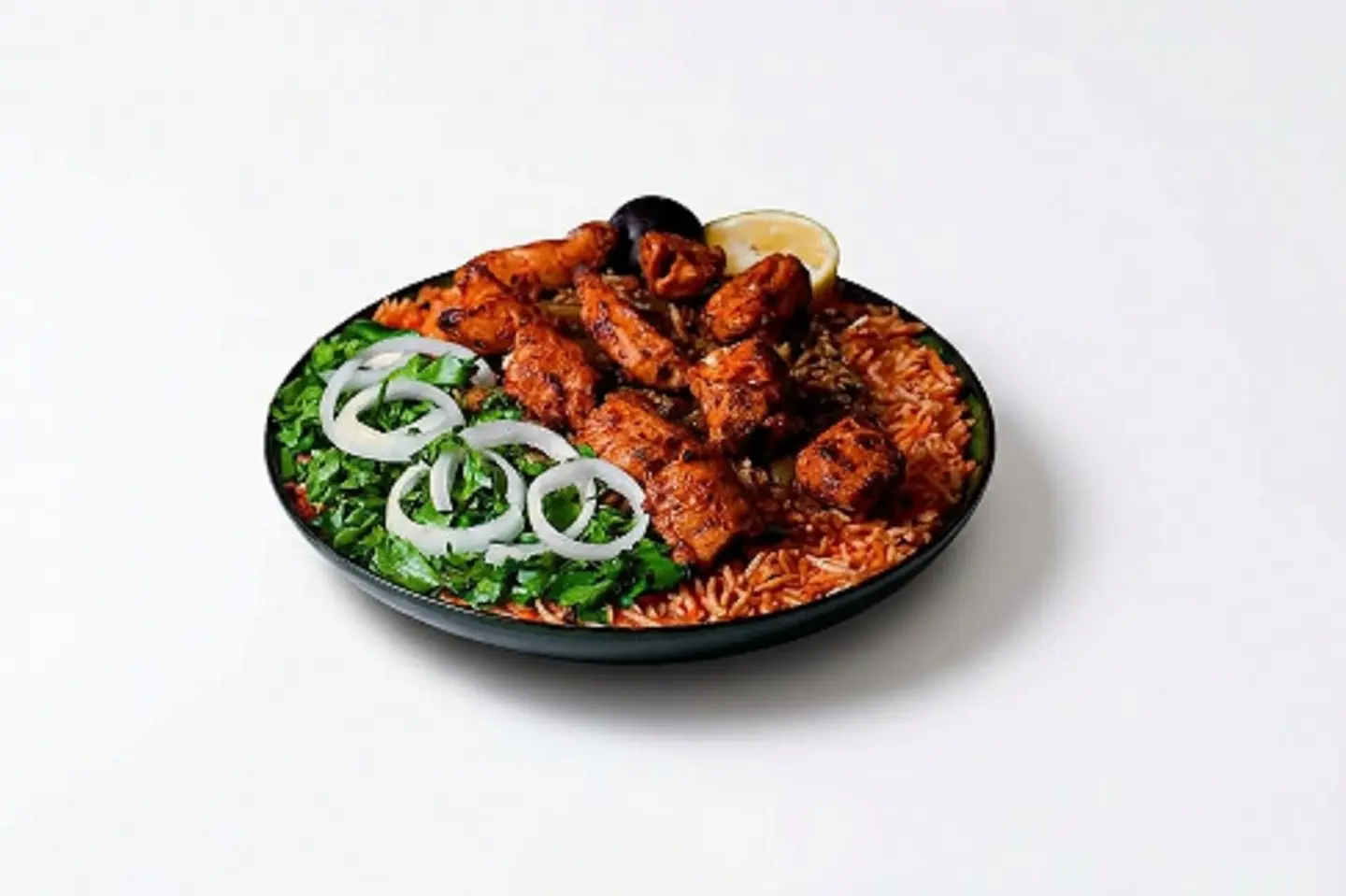 كبسة شيش طاووق مع الرز