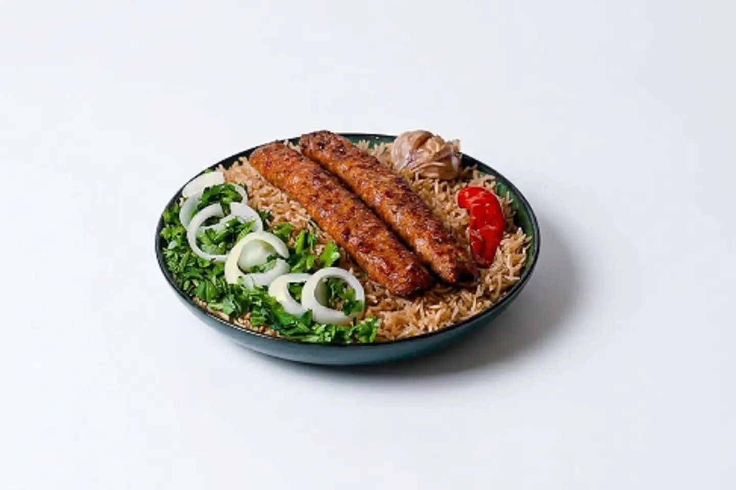 كبسة كباب دجاج مع الرز