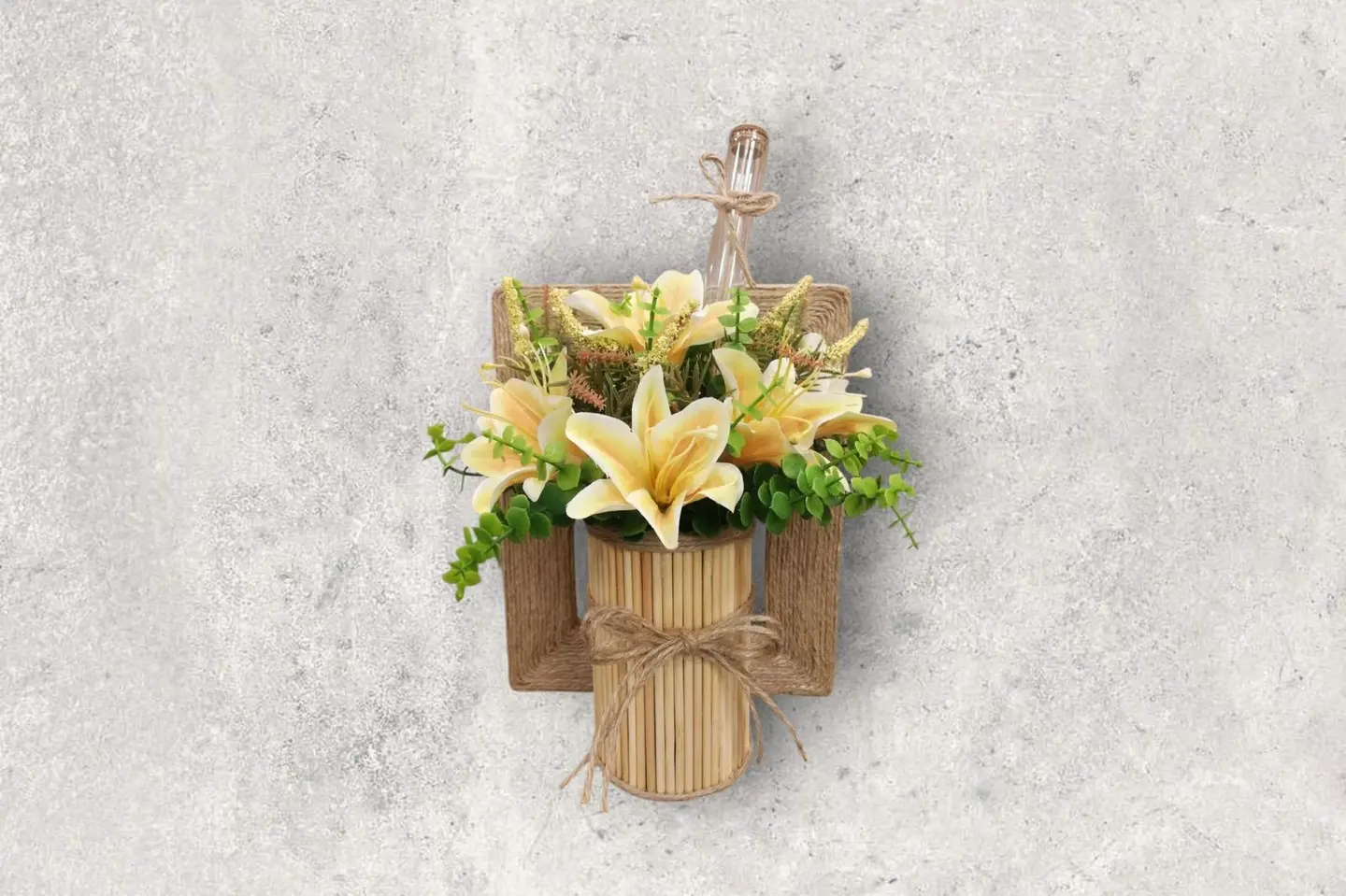 Decorative Flower Arrangement With A Background