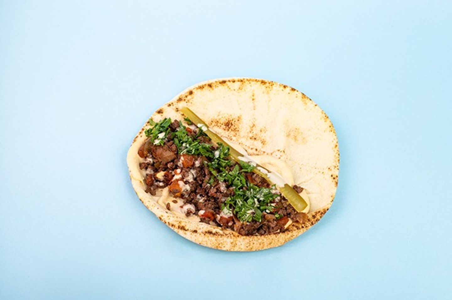Sandwich Minced Beef   Hummus
