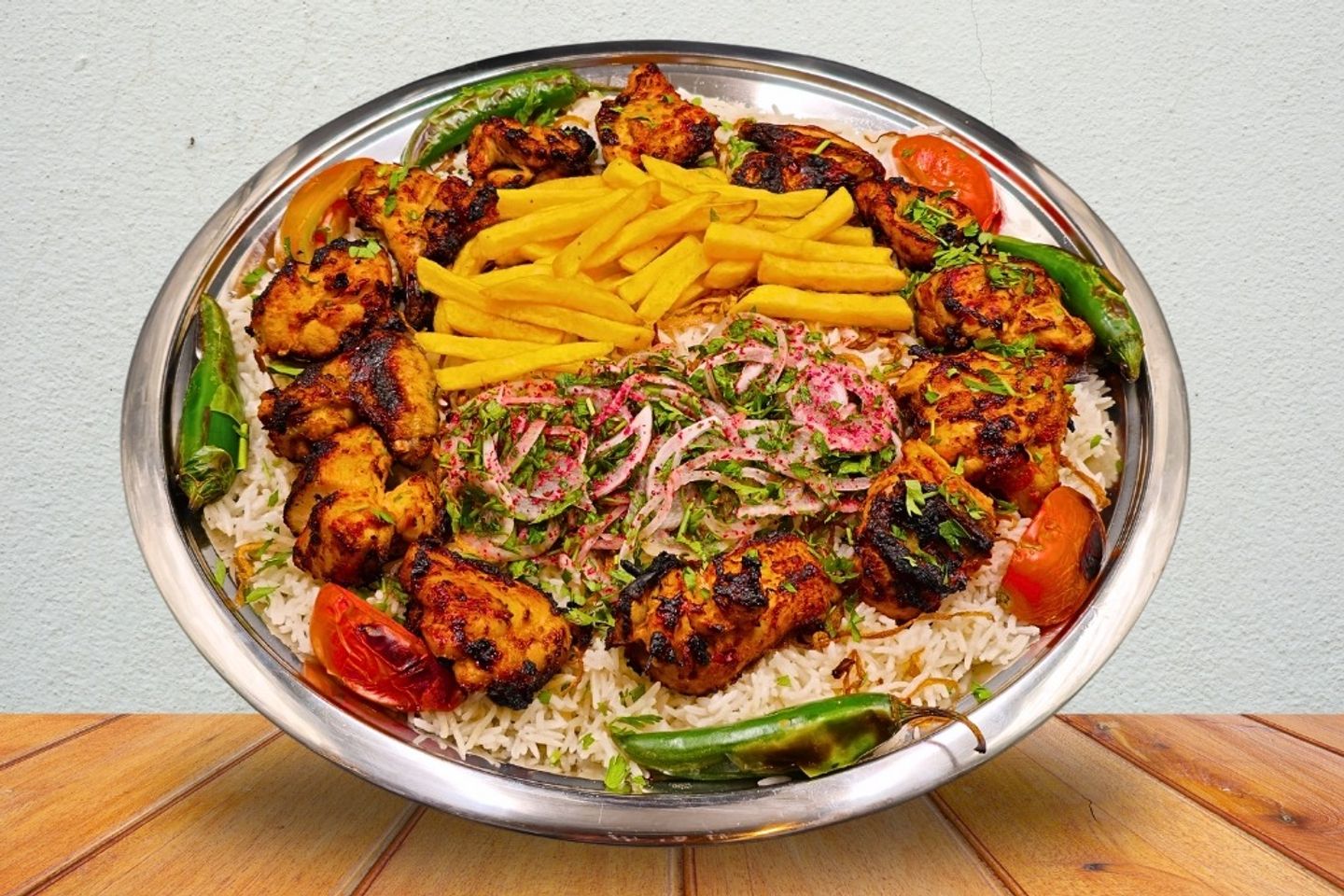 دجاجة شيش طاووق بالعظم