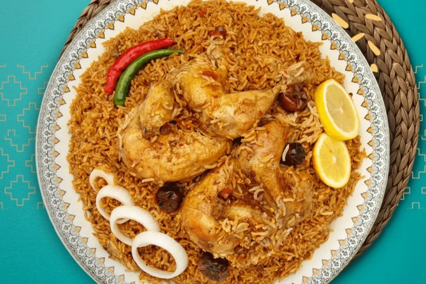 Half Madhghoot Chicken With Red Rice