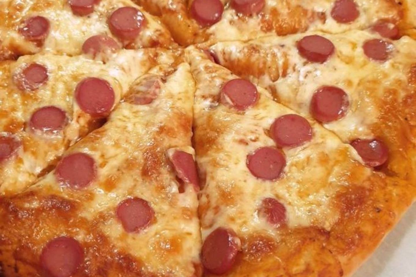 Hot Dog Cream Cheese Pizza