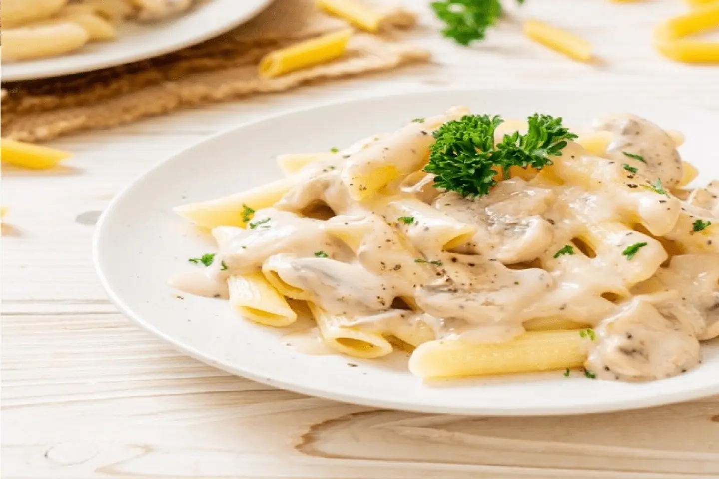 Meat White Pasta
