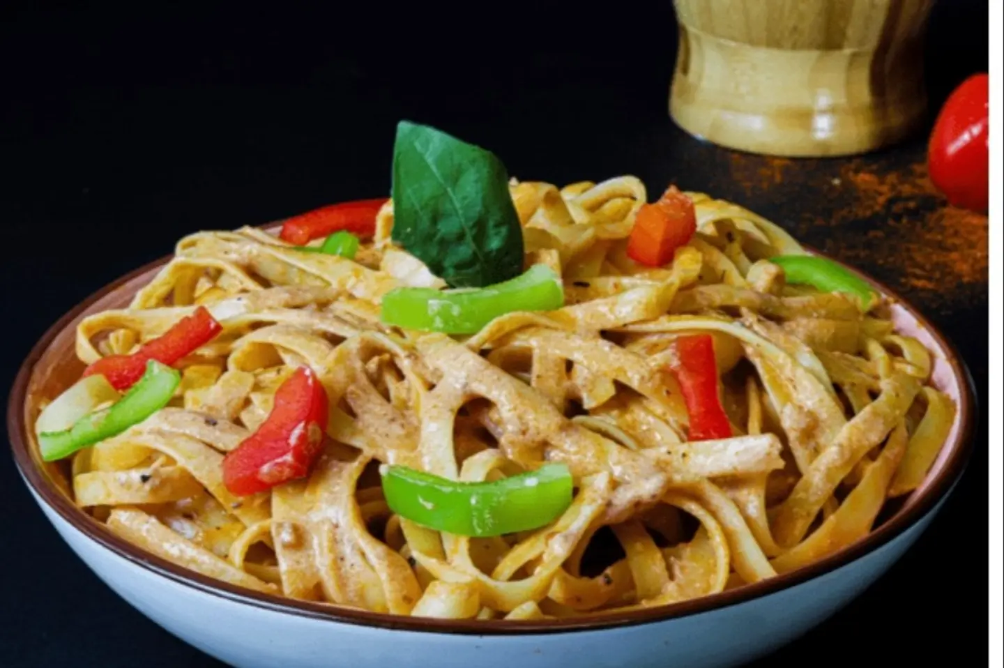 Vegetable Red Fettuccine
