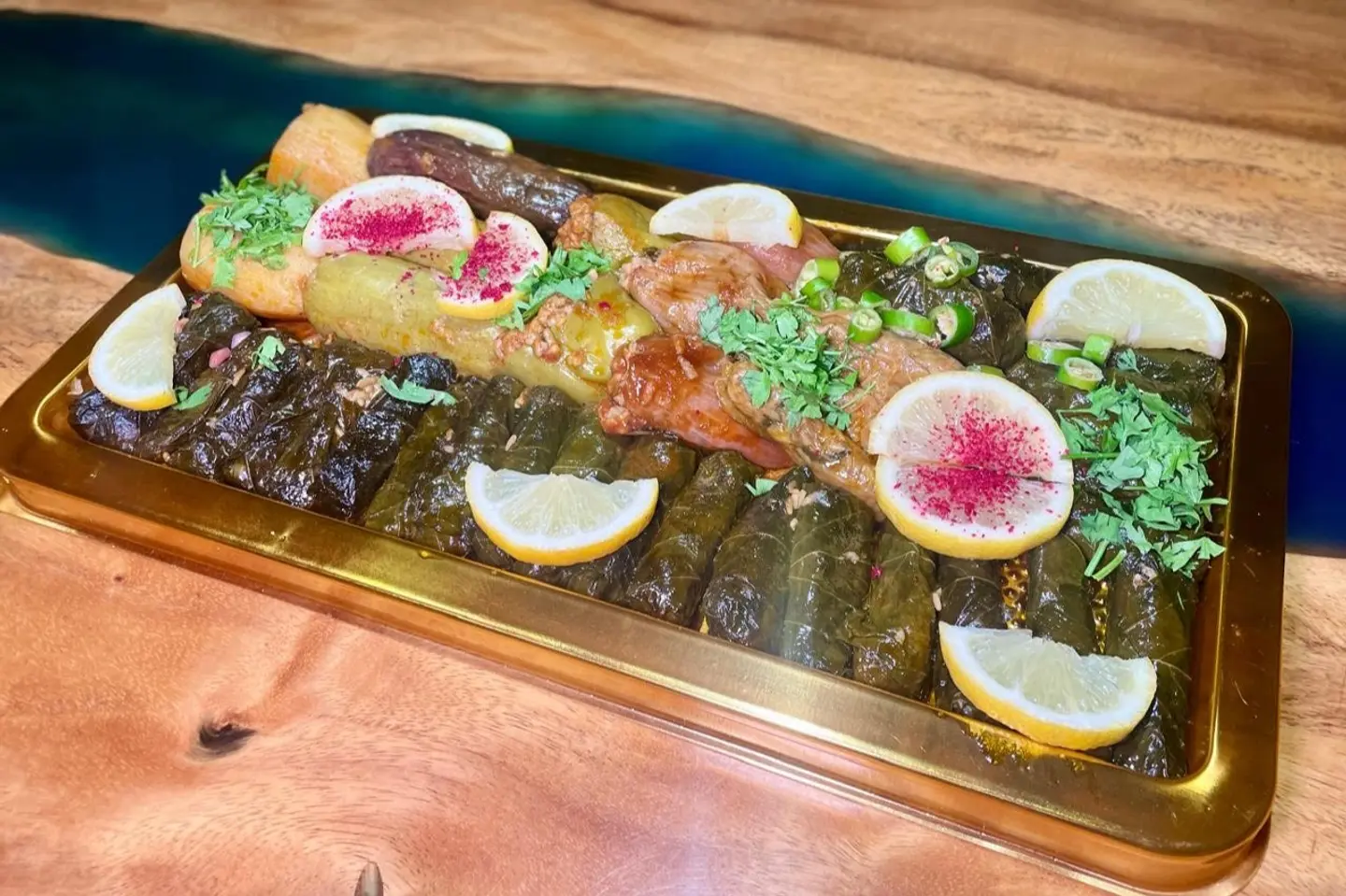 Mixed Grape Leaves And Stuffed And Grape Leaves Fatteh Free - 30 Pieces